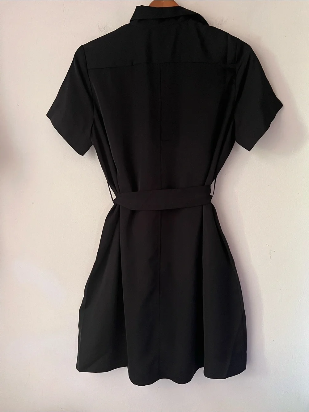 J. Crew Black Mini Satin Short-Dress Sz 8 NWOT